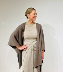 Alpaca Blend Ruana Knit Wraps