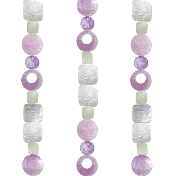 Capiz Strand Chime | Lilac