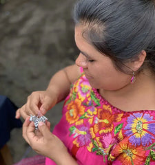 Seed Bead Baby Hummingbird Key Chain - Guatemala