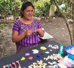 Seed Bead Baby Hummingbird Key Chain - Guatemala