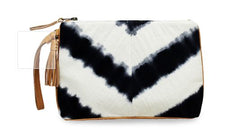 Carolina Wristlet Clutch - Black Hand Dip Dye