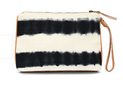 Carolina Wristlet Clutch - Black Hand Dip Dye