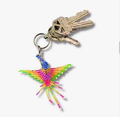 Seed Bead Baby Hummingbird Key Chain - Guatemala