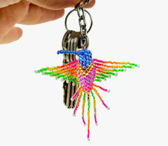 Atitlan Seed Bead Baby Hummingbird Key Chain - Guatemala