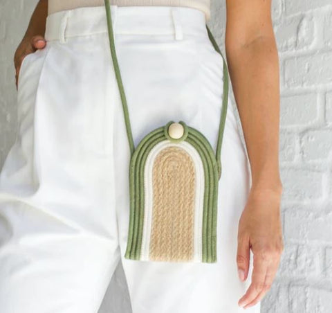 Phone Pouch - Olive Jute Jungle