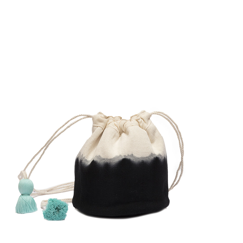 Hermelinda Crossbody Bag - Black Hand Dip Dye