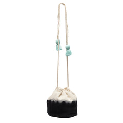 Hermelinda Crossbody Bag - Black Hand Dip Dye