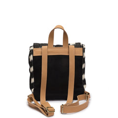 Angelica Backpack - Black /White Windowpane Jaspe