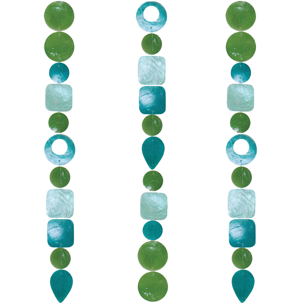 Capiz Strand Chime | Tide Pool Teal