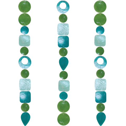 Capiz Strand Chime | Tide Pool Teal