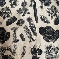 Graphic Print Beach Bag/Tote - Vegetables