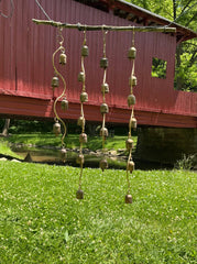 Curved Stem Bell Wind Chimes - 5 bells