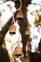 Curved Stem Bell Wind Chimes - 5 bells