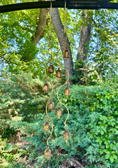 Curved Stem Bell Wind Chimes - 5 bells