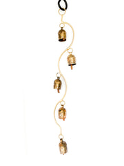Curved Stem Bell Wind Chimes - 5 bells