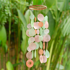 Capiz Chime Small Round | Bougainvillea