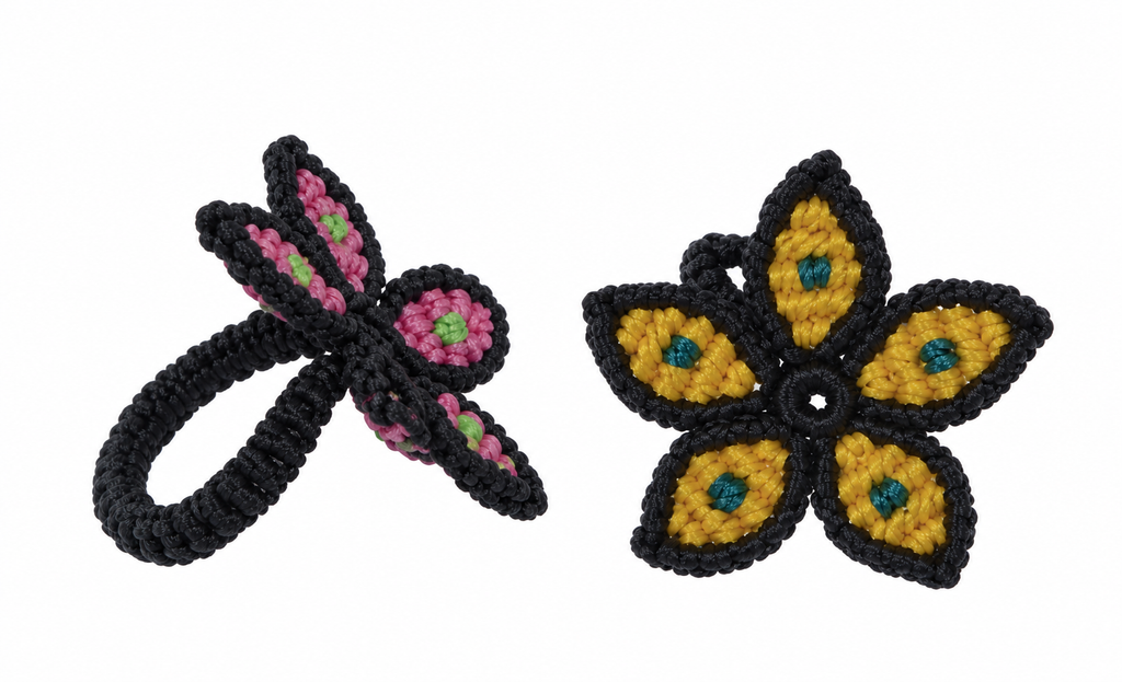 Alma de Colores Macrame Flower Rings