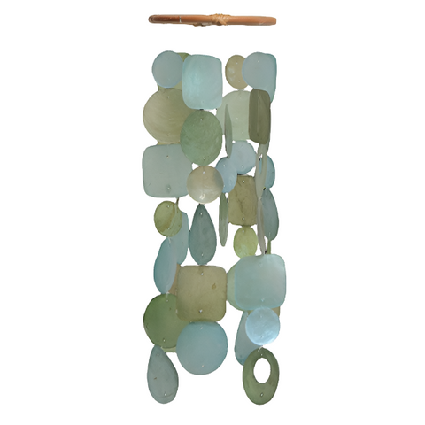 Capiz Chime Small Round |  Tide Pool Teal