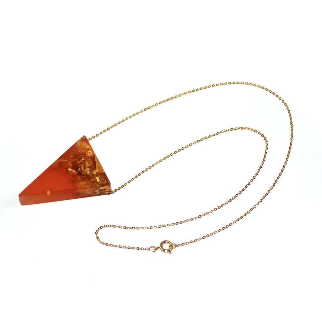 Sustainable Plant Based Eco-Resin Triangle Necklace