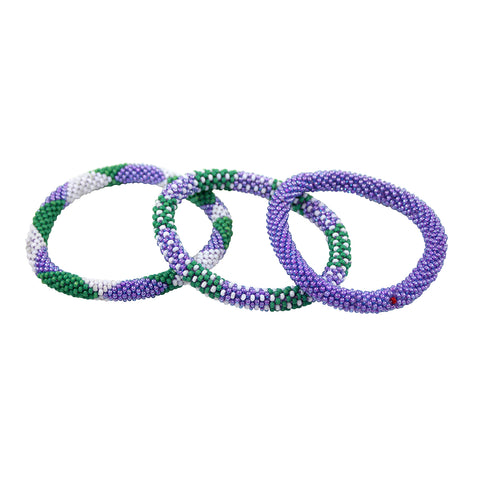 Mardi Gras Beaded Bracelet Group