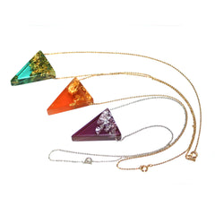 Sustainable Plant Based Eco-Resin Triangle Necklace