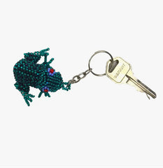 Seed Bead Frog Key Chain - Guatemala