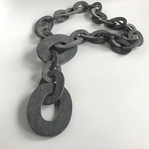 Handcarved Upcycled Non Endangered Bovine Horn Large Links necklace