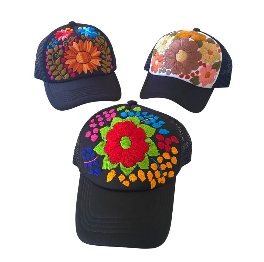 Tulum Hand Embroidered Trucker Hats