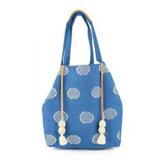 Rosa Tote - Ocean Blue Dot