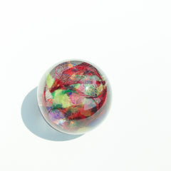 Sustainable Plant Based Eco-Resin Sphere Paperweight - Sari Confetti