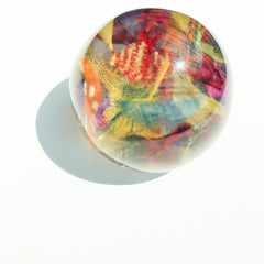 Sustainable Plant Based Eco-Resin Sphere Paperweight - Sari Confetti