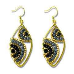 Saturn Stone Boho Beaded Earrings - Thailand