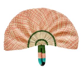 Toquilla Frilly Hand Fan - Pink