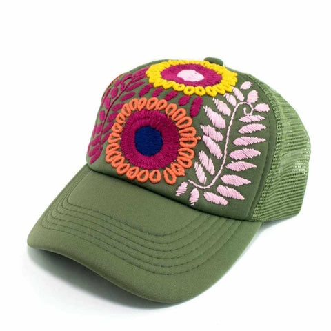 Tulum Hand Embroidered Trucker Hats