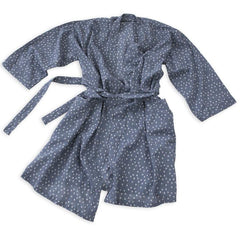 Hand-Blocked Printed Cotton Robe -  Troye Ocean